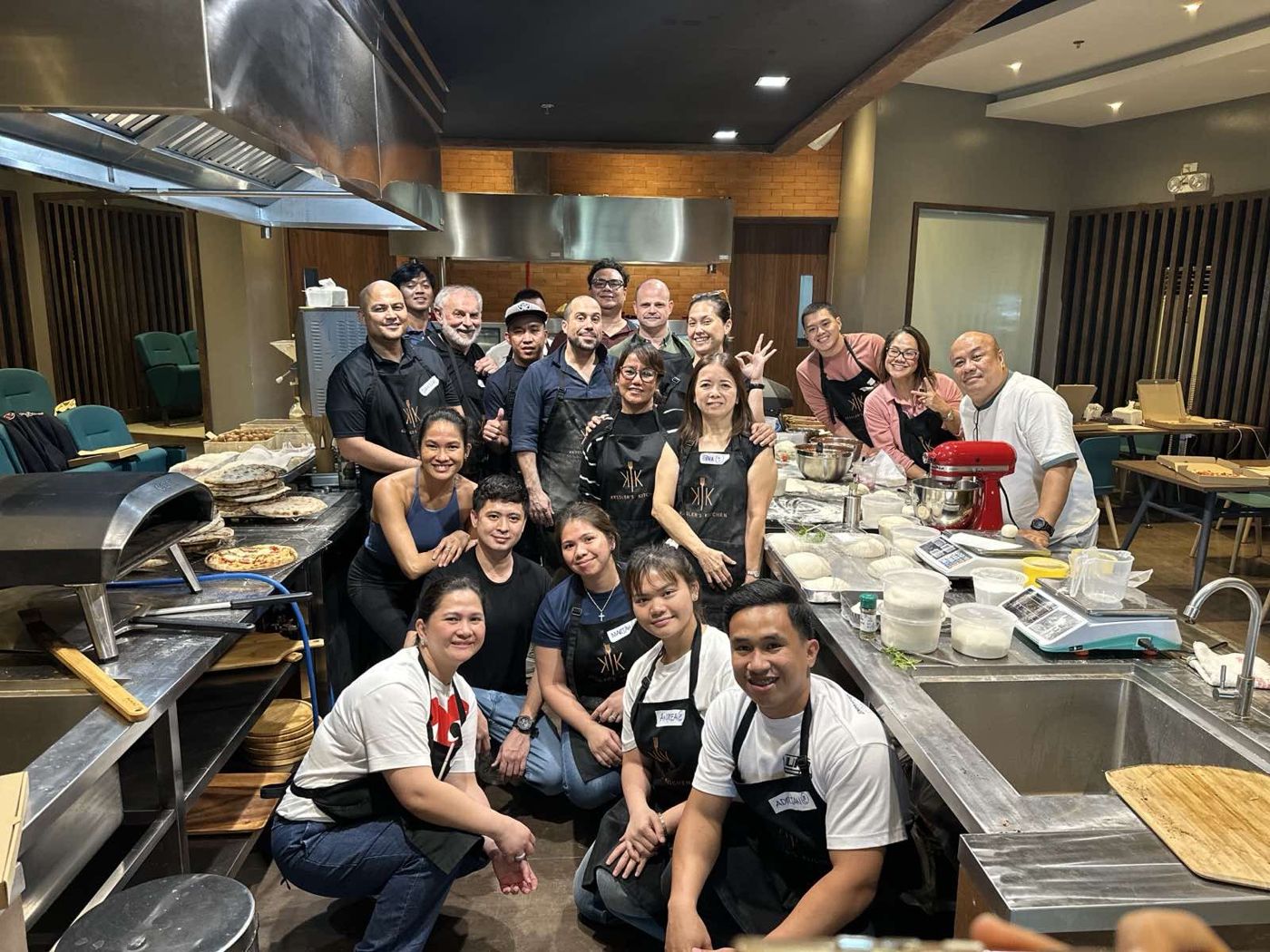 Chef Moreno Benigno with his students at our class with KESSLER'S Kitchen in Santa Rosa, Laguna