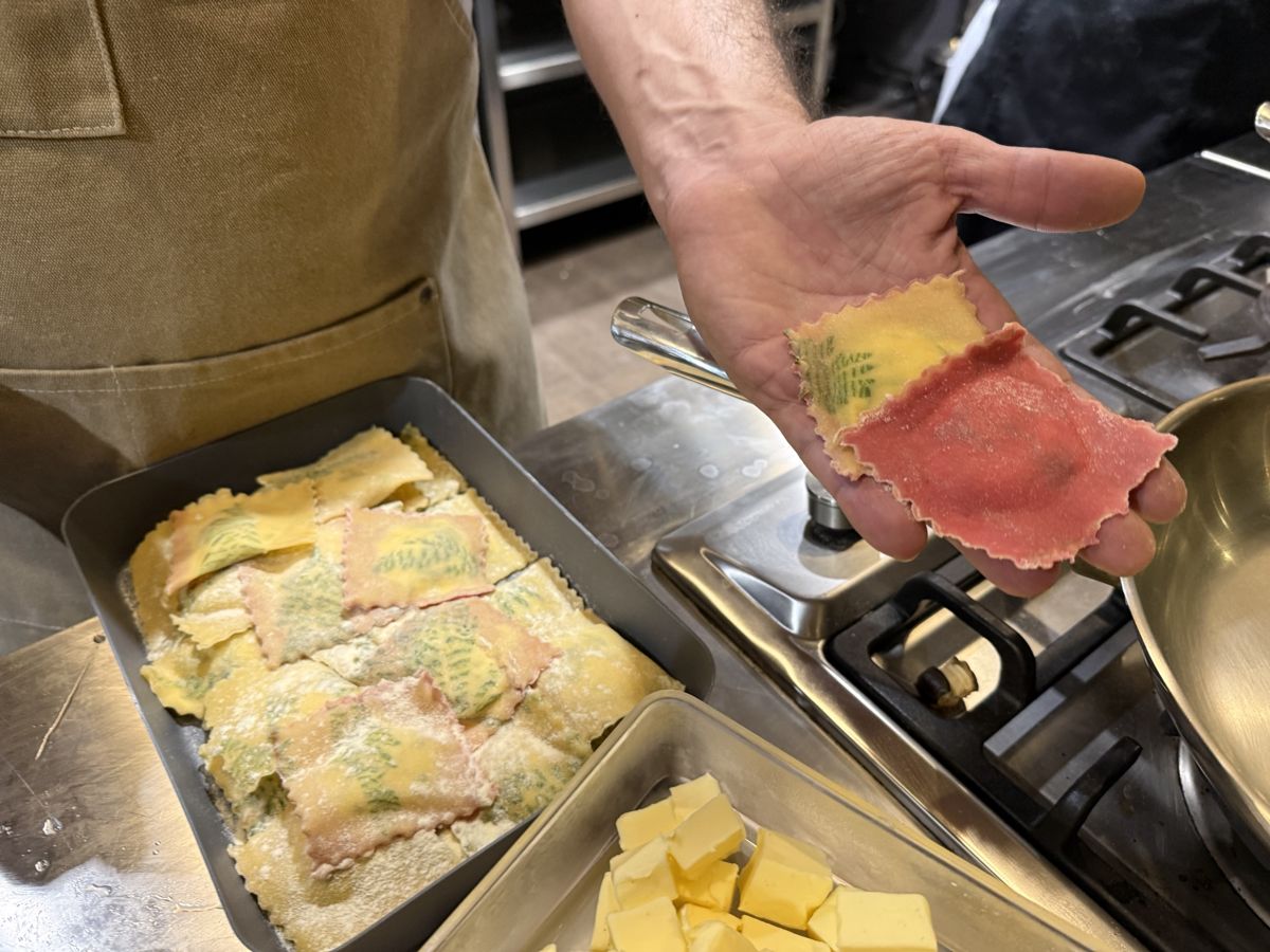 Shaping ravioli with the class, Chef Moreno Benigno class in Santa Rosa, Laguna