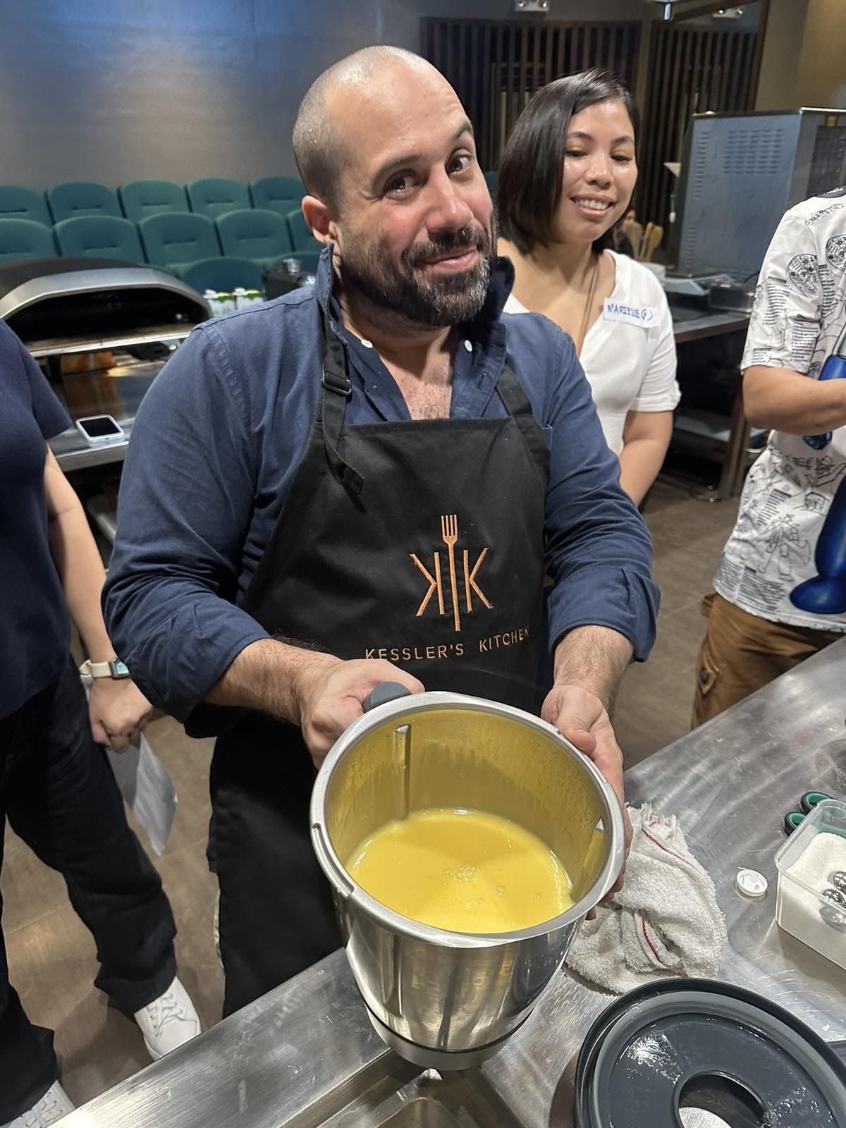 Chef Moreno Benigno teaching a cooking class with Thermomix at KESSLER'S Kitchen, Santa Rosa, Laguna